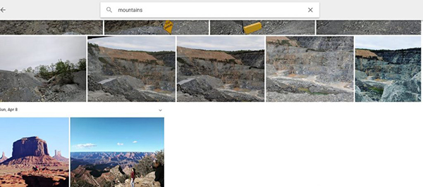 Google Photos of Mountains