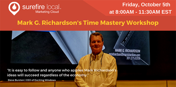 [Event] Mark G. Richardson's Time Mastery Workshop