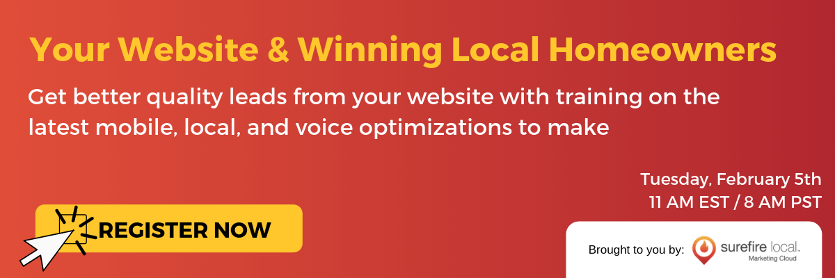 Register for Surefire Local's webinar on website management