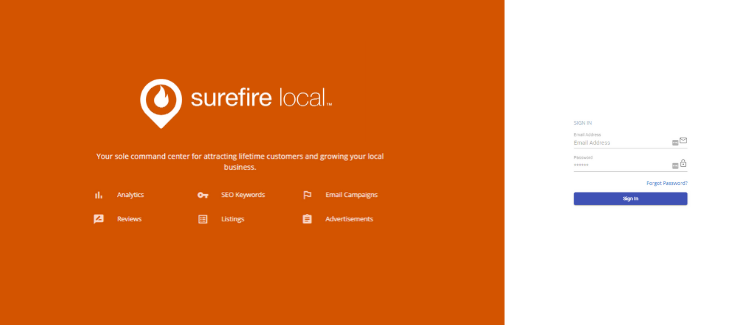 Single & Secure Sign-On with Surefire Local Marketing Platform