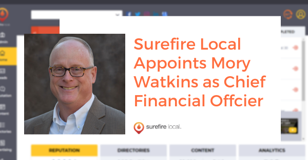 Surefire Local Appoints Mory Watkins as Chief Financial Officer
