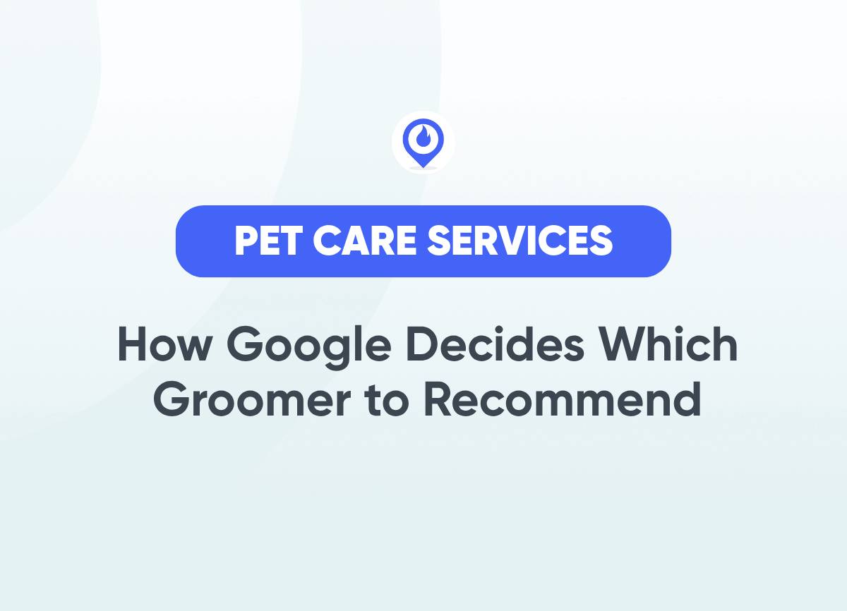 How Google Decides Which Groomer to Recommend pet care services marketing